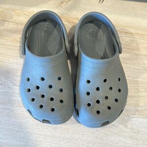 Gray crocs 10c